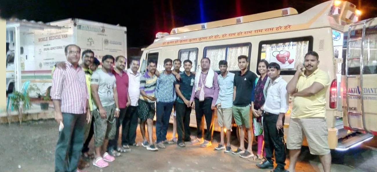 A fully equipped ambulance Support