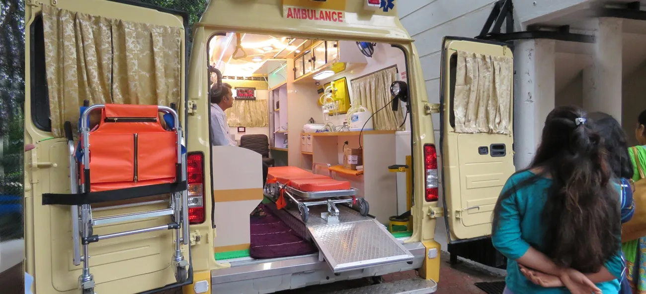 A fully equipped ambulance