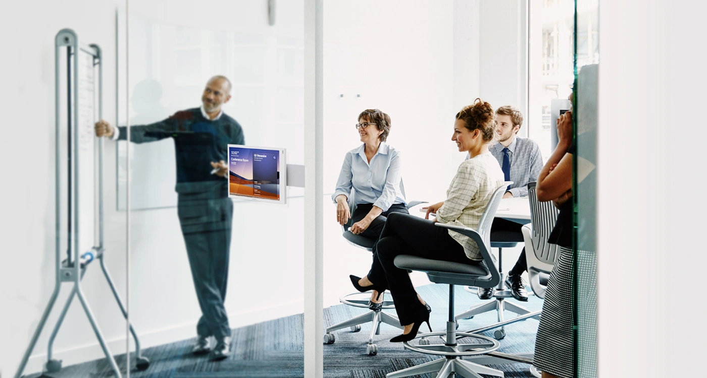 A desk scheduling system from Crestron