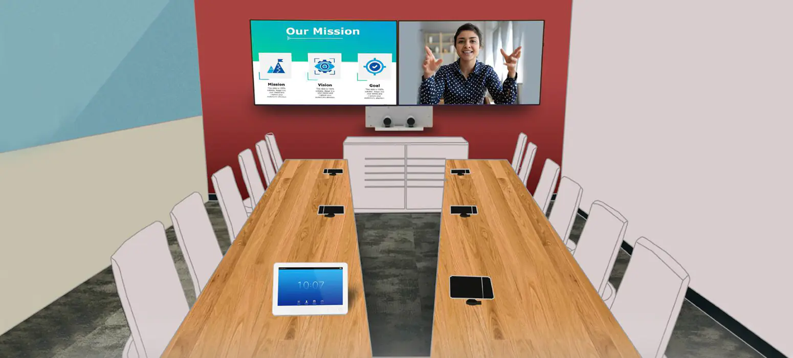 16-seater Room - Auto-tracking system for video calls