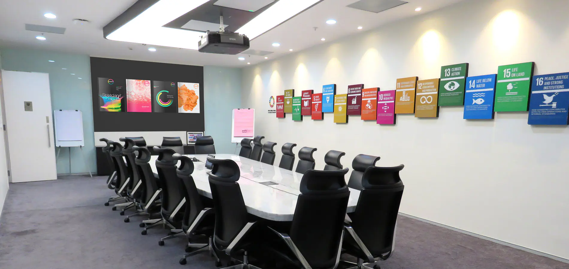 Boardroom — 19-seater room which is VC-enabled