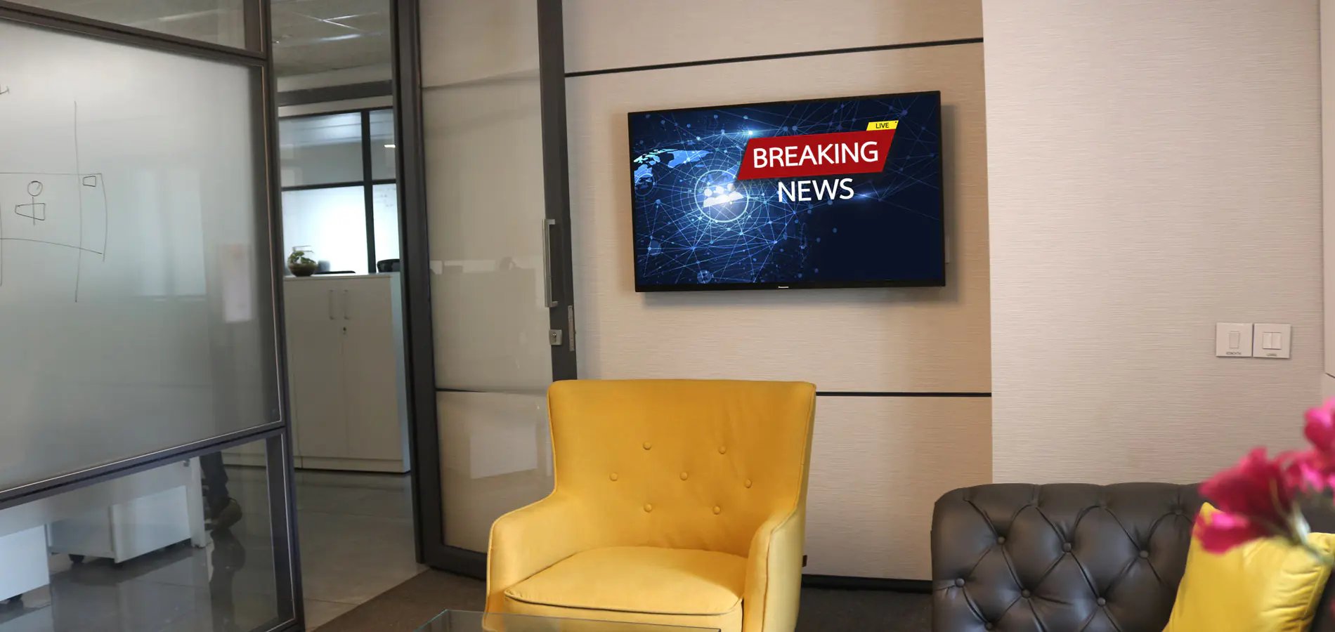 Lounge With 49” Full HD LED Display