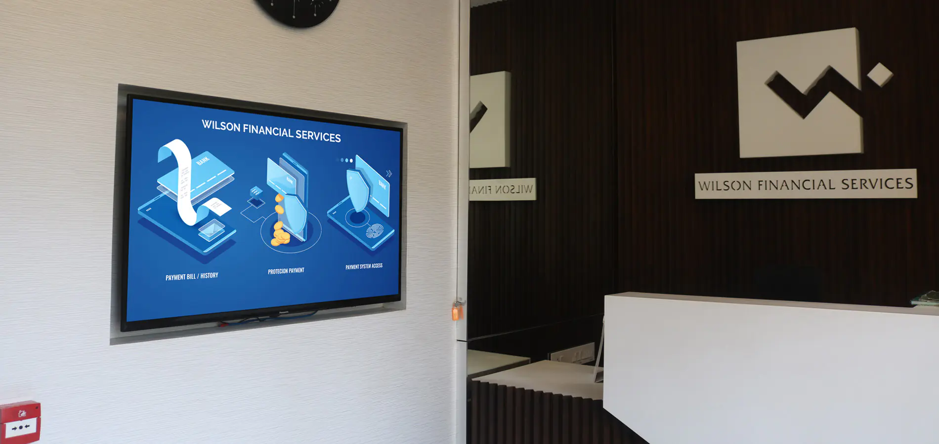 49” Full HD LED Display At The Reception