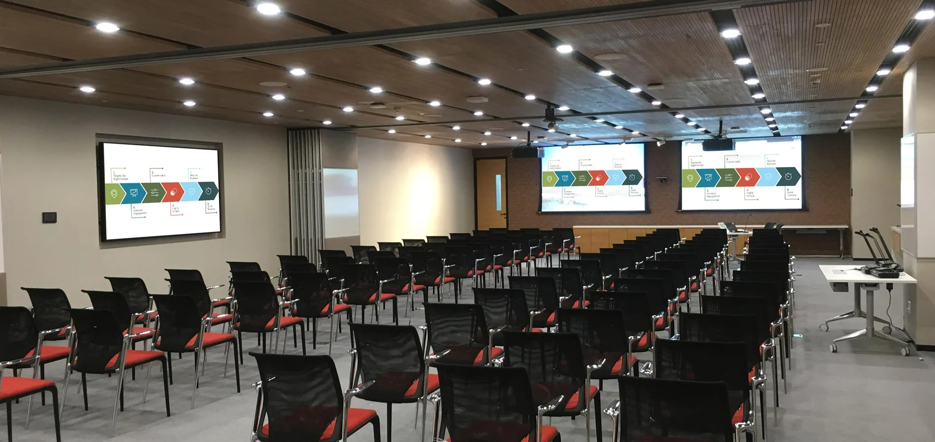 A large 60-seater divisible training room