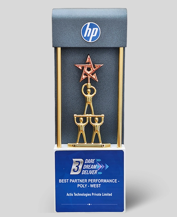 Team Awards 8 Actis receives the 'Best Partner Performance – Poly West' award from HP-Poly on 28th July 2025