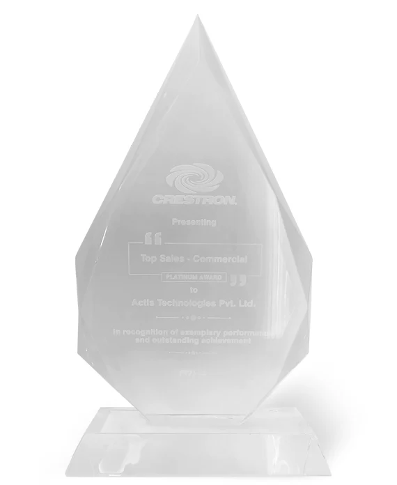 Team Awards 34 Industry Stalwart Crestron Presents Award to Actis for Top Sales and Exemplary Performance in 2021-22