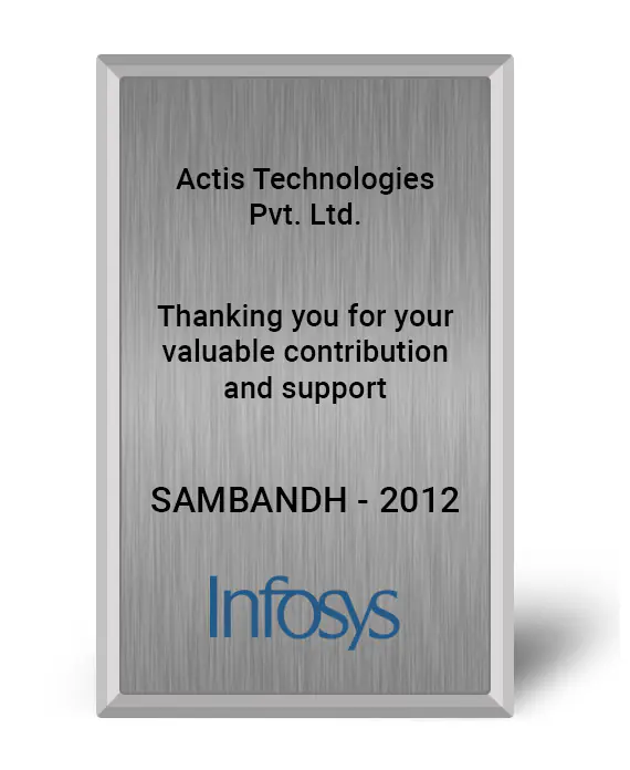 Team Awards 64 Infosys Appreciation Award