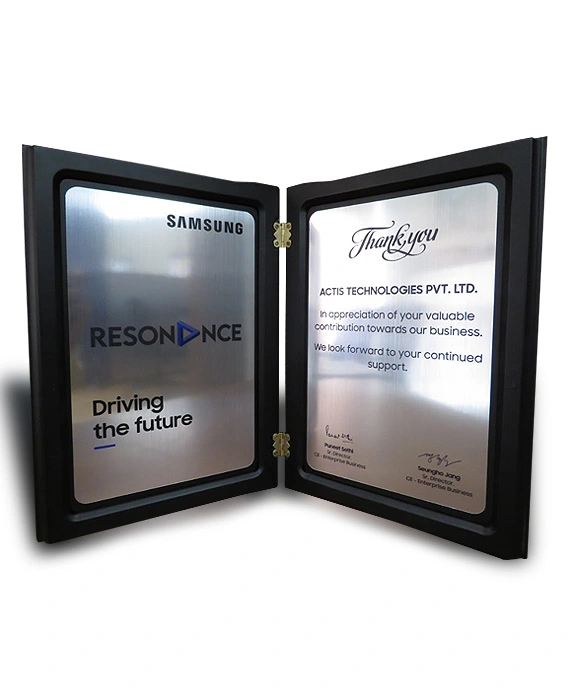 Team Awards 42 Samsung for Actis' contribution as national distribution partner for Display Solutions